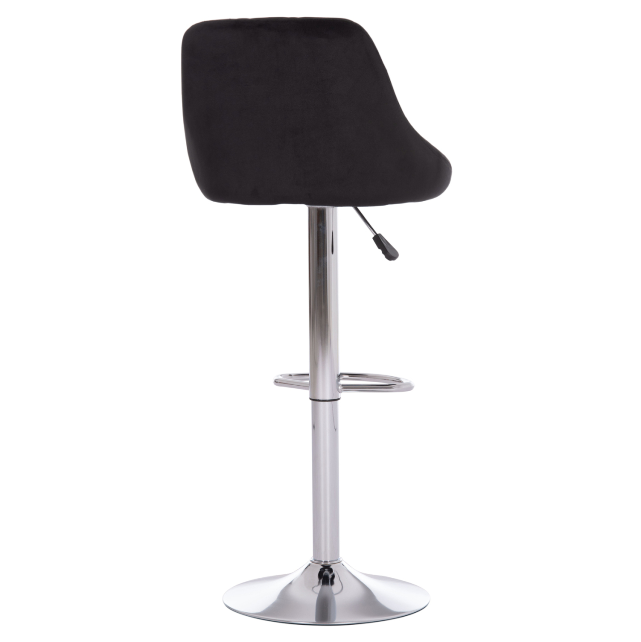 BAR STOOL ROSE HM204.44 CHROMED BASE and SUSPENSION and BLACK VELVET 48x45x105Hcm. [5]