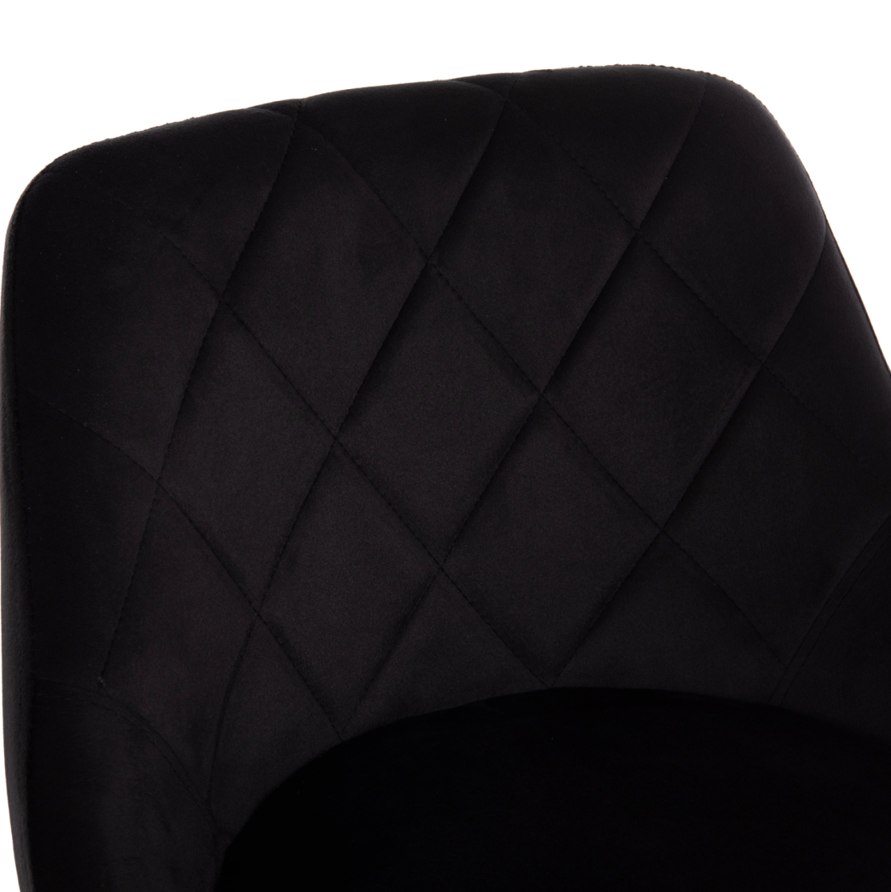 BAR STOOL ROSE HM204.44 CHROMED BASE and SUSPENSION and BLACK VELVET 48x45x105Hcm. [7]