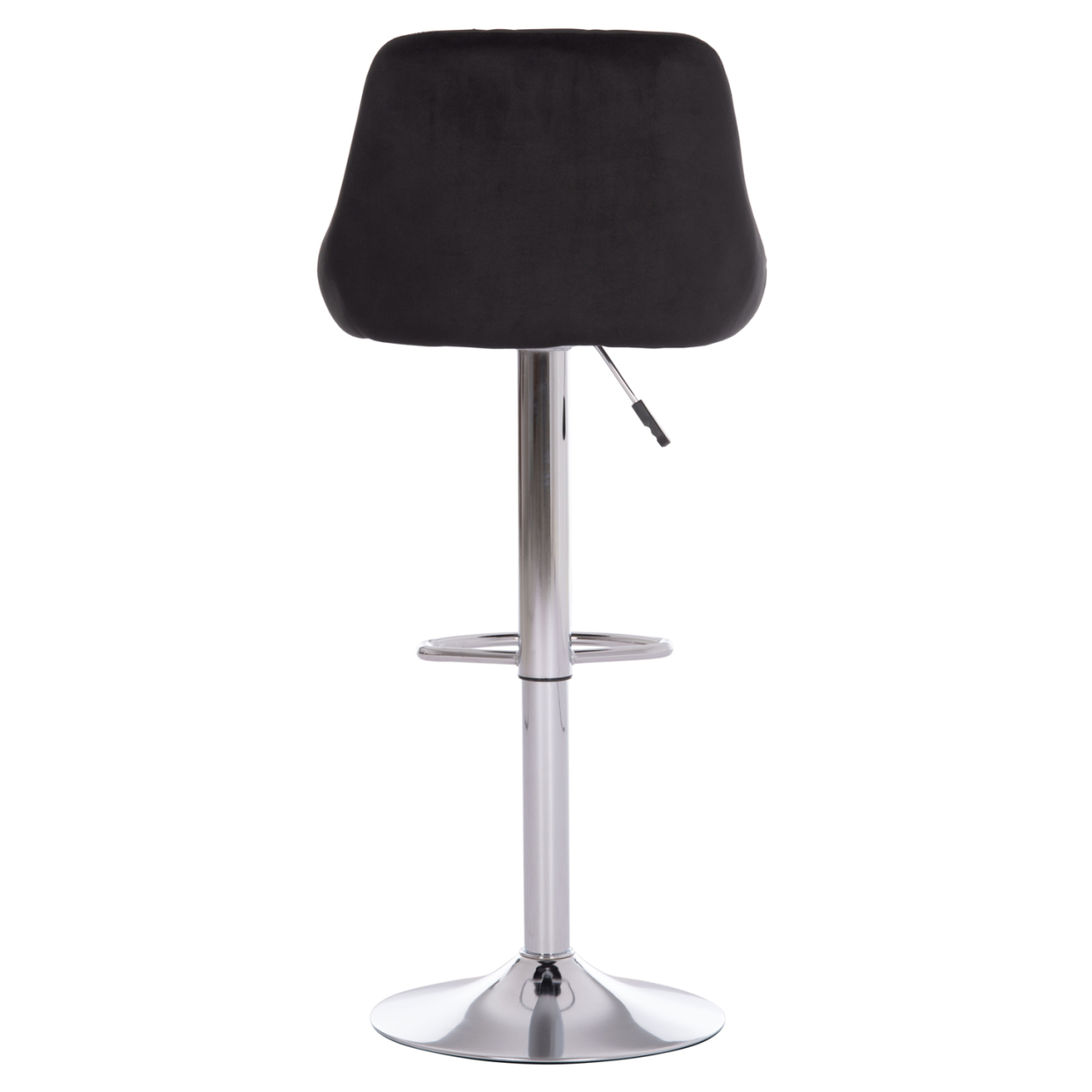 BAR STOOL ROSE HM204.44 CHROMED BASE and SUSPENSION and BLACK VELVET 48x45x105Hcm. [6]