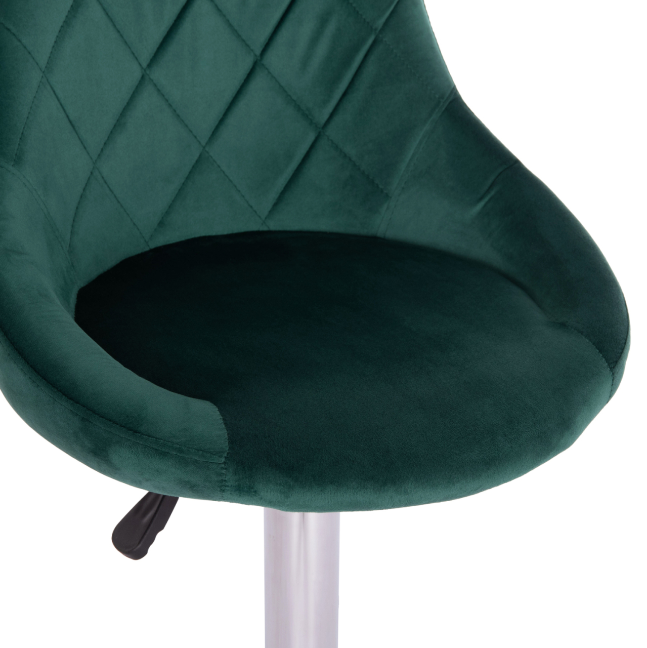 BAR STOOL ROSE HM204.46 CHROMED BASE and SUSPENSION and CYPRESS GREEN VELVET 48x45x105Hcm. [8]
