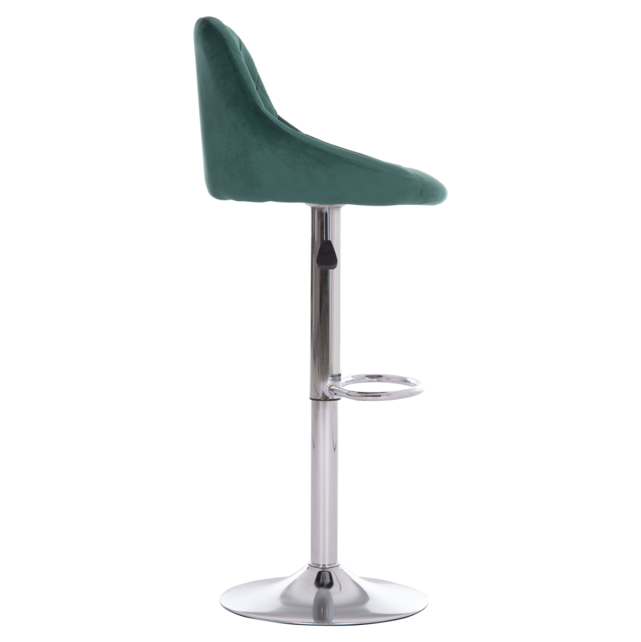 BAR STOOL ROSE HM204.46 CHROMED BASE and SUSPENSION and CYPRESS GREEN VELVET 48x45x105Hcm. [4]