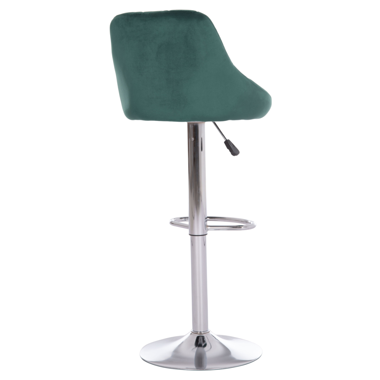 BAR STOOL ROSE HM204.46 CHROMED BASE and SUSPENSION and CYPRESS GREEN VELVET 48x45x105Hcm. [5]