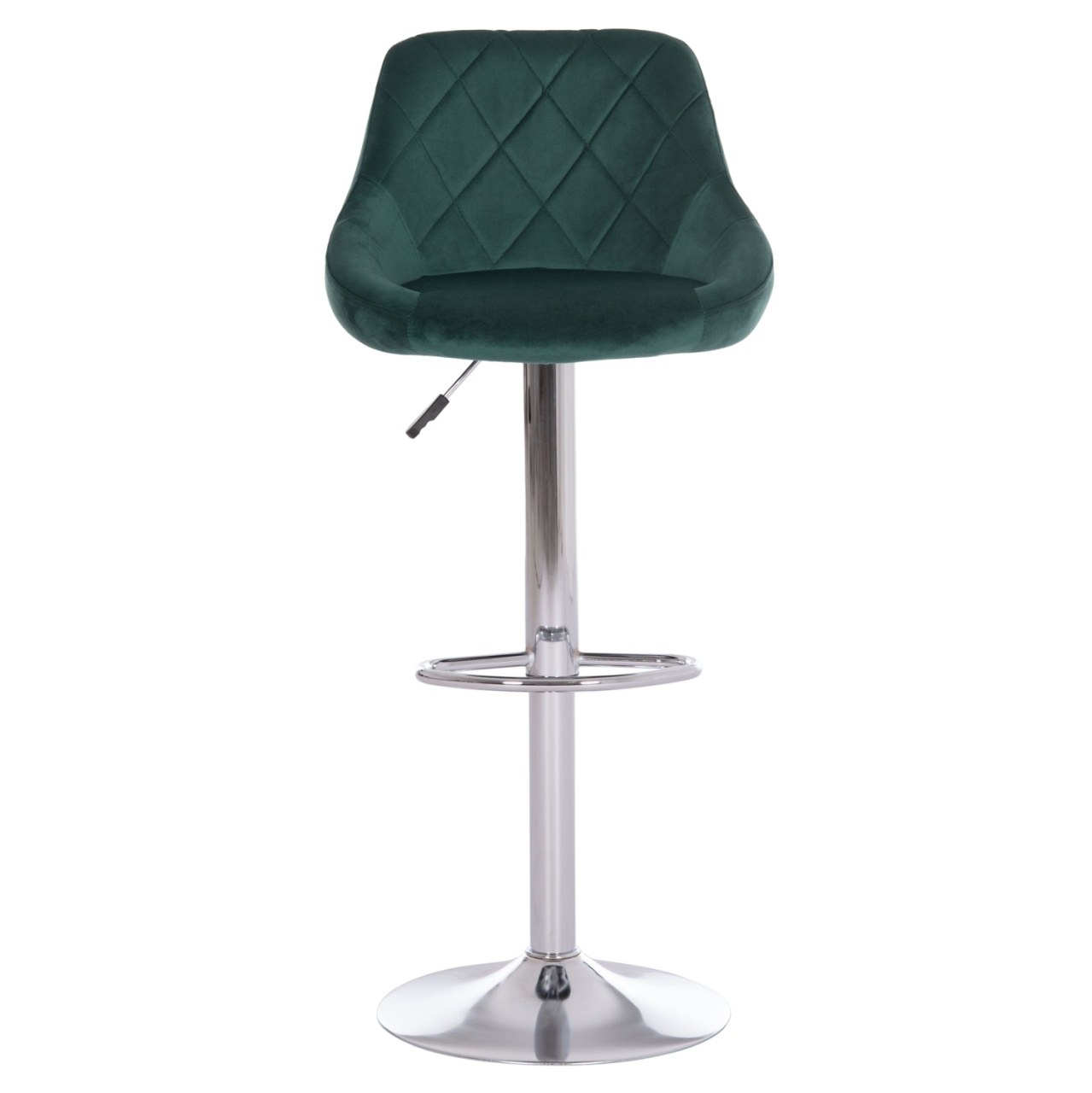 BAR STOOL ROSE HM204.46 CHROMED BASE and SUSPENSION and CYPRESS GREEN VELVET 48x45x105Hcm. [3]