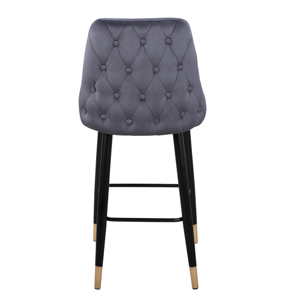 Bar Stool SERENITY HM8519.01 from velvet grey with metallic frame 51x57x110cm [3]