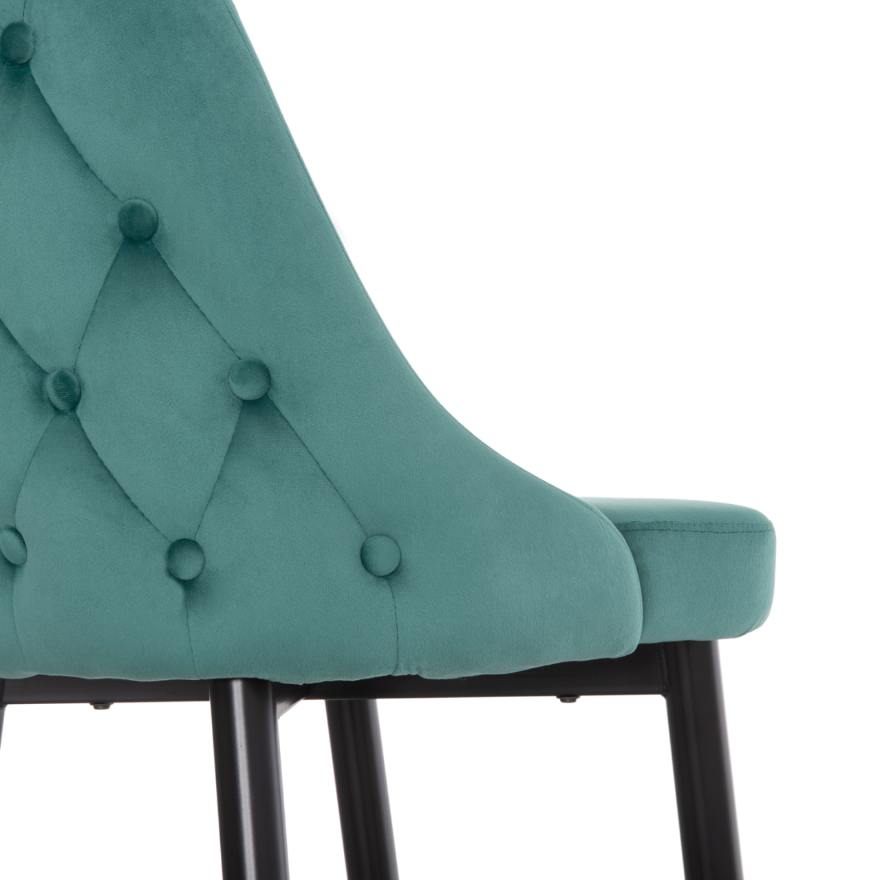 Bar Stool SERENITY HM8519.03 Velvet Cypress Green Color and metallic frame 51x57x110cm [8]