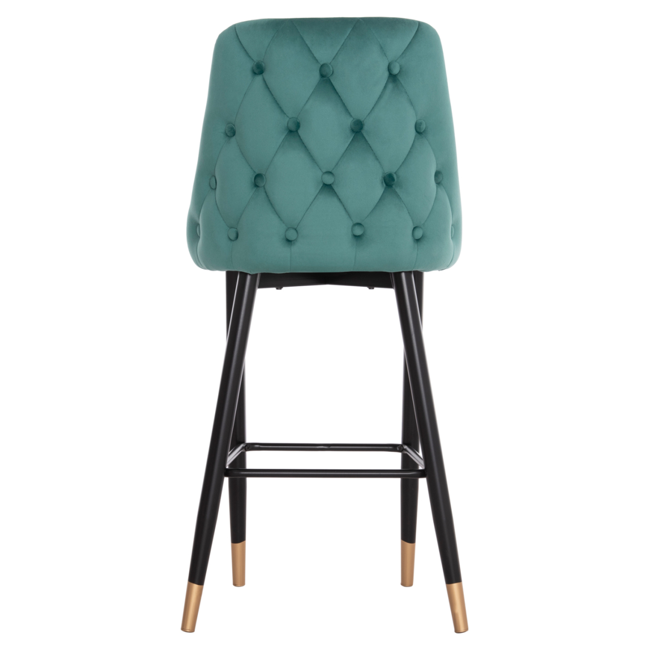 Bar Stool SERENITY HM8519.03 Velvet Cypress Green Color and metallic frame 51x57x110cm [6]