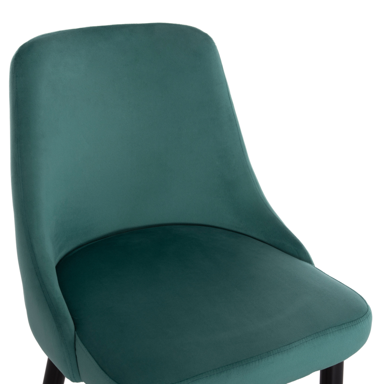 Bar Stool SERENITY HM8519.03 Velvet Cypress Green Color and metallic frame 51x57x110cm [7]