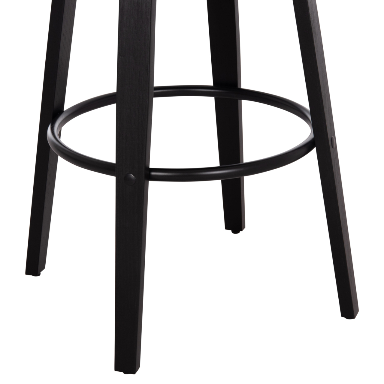 BAR STOOL SWIVEL BECKER HM18251.02 PLYWOOD IN BLACK--FABRIC IN ECRU 50x52x100Hcm. [9]