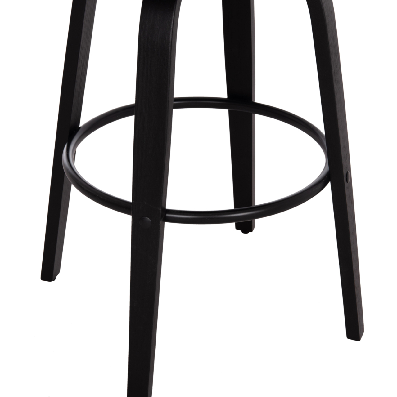 BAR STOOL SWIVEL BECKER HM18251.03 PLYWOOD IN BLACK--FABRIC IN BROWN 50x52x100Hcm. [9]