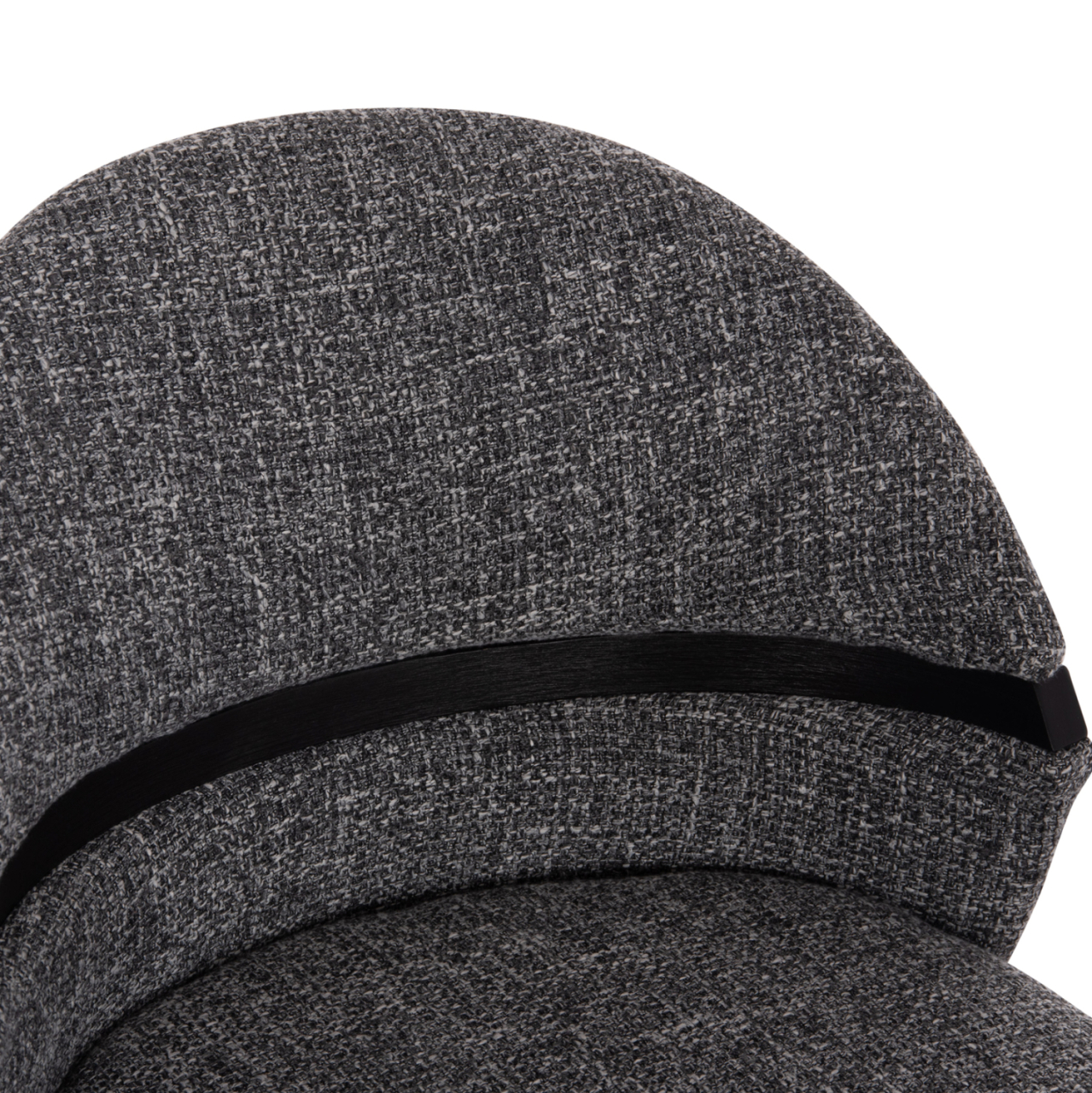 BAR STOOL SWIVEL DEKKER HM18250.02 PLYWOOD IN BLACK--FABRIC IN GREY 48x54x96Hcm. [7]