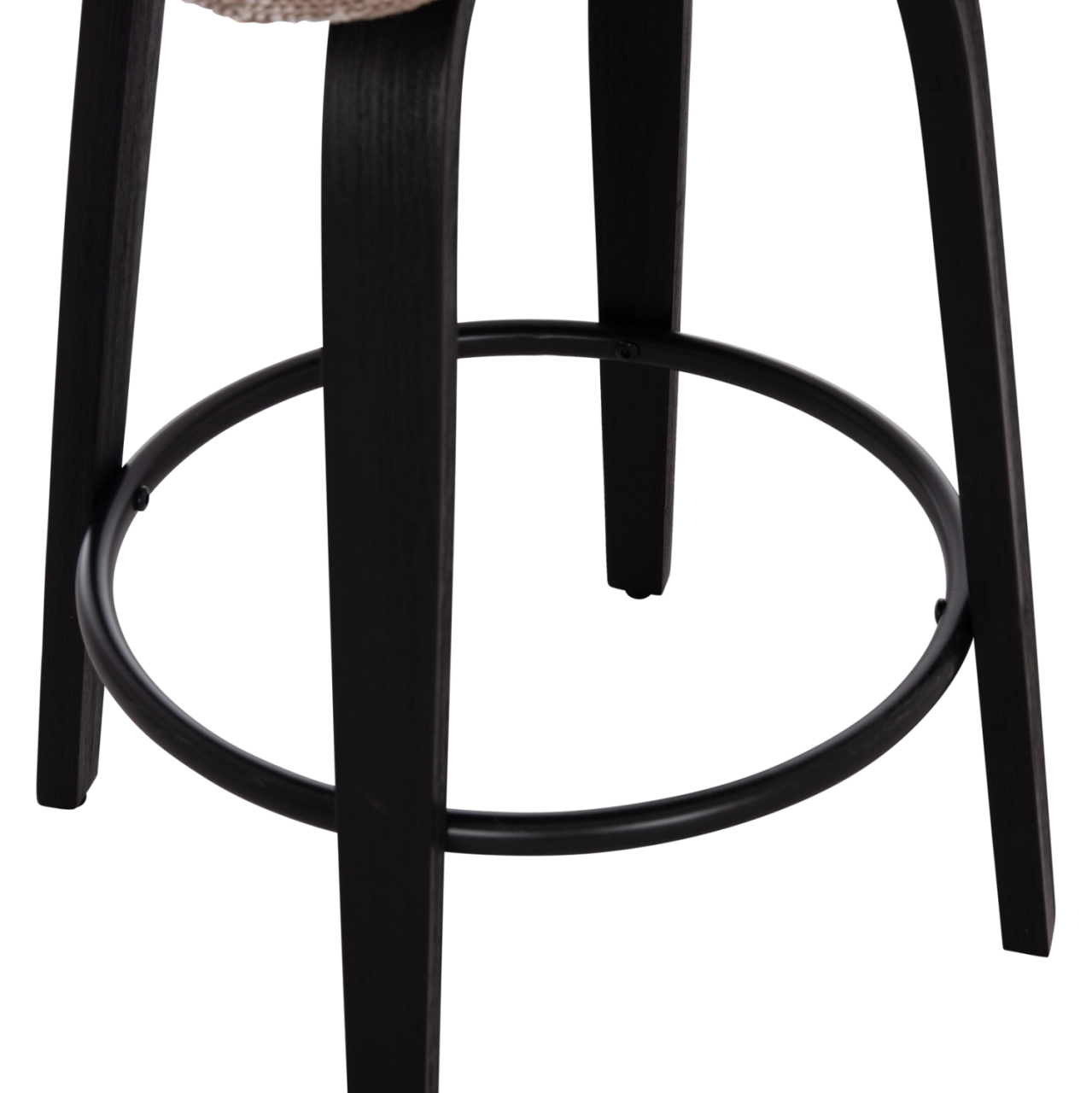 BAR STOOL SWIVEL DEKKER HM18250.03 PLYWOOD IN BLACK--FABRIC IN BROWN 48x54x96Hcm. [9]