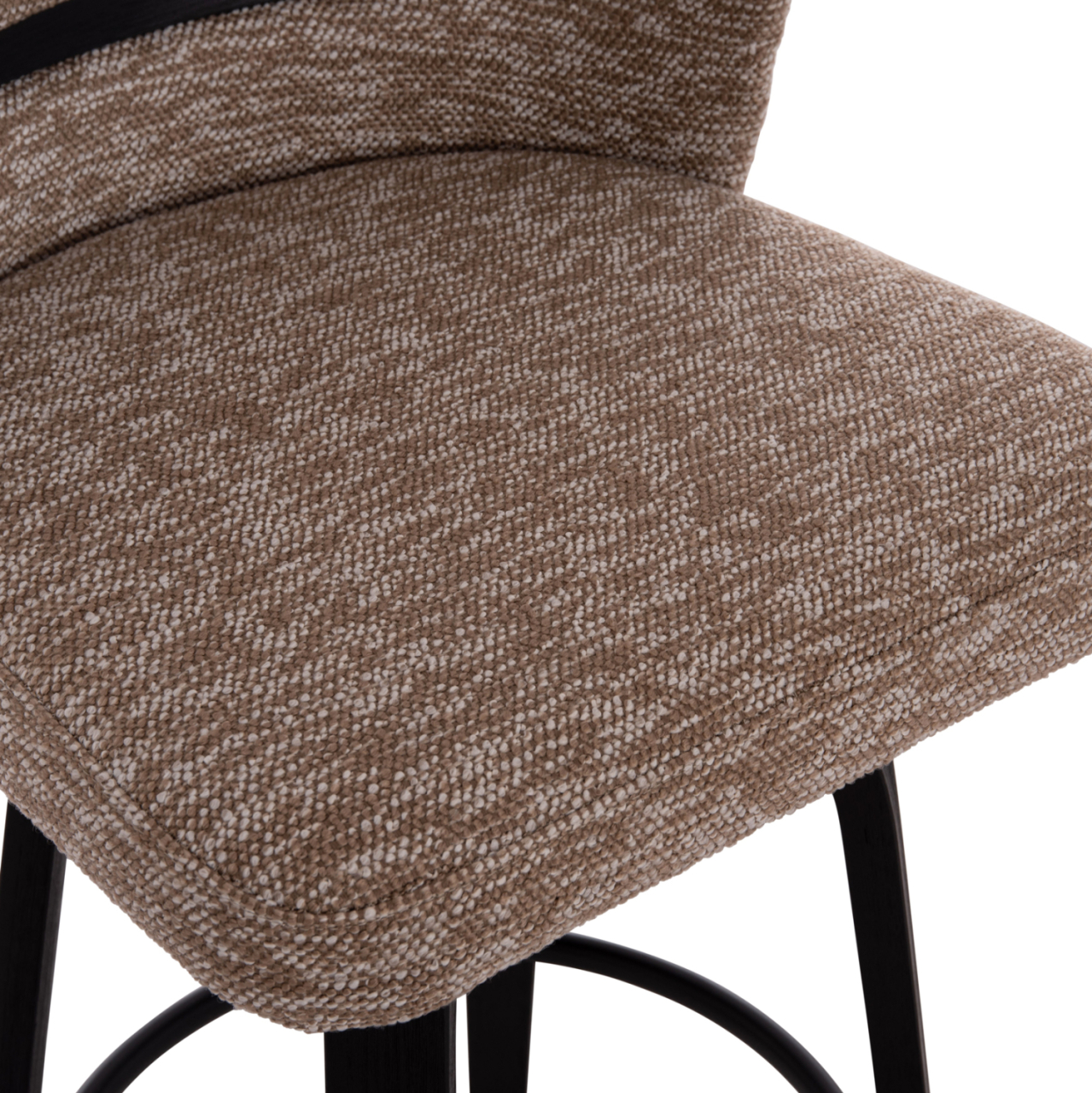 BAR STOOL SWIVEL DEKKER HM18250.03 PLYWOOD IN BLACK--FABRIC IN BROWN 48x54x96Hcm. [8]