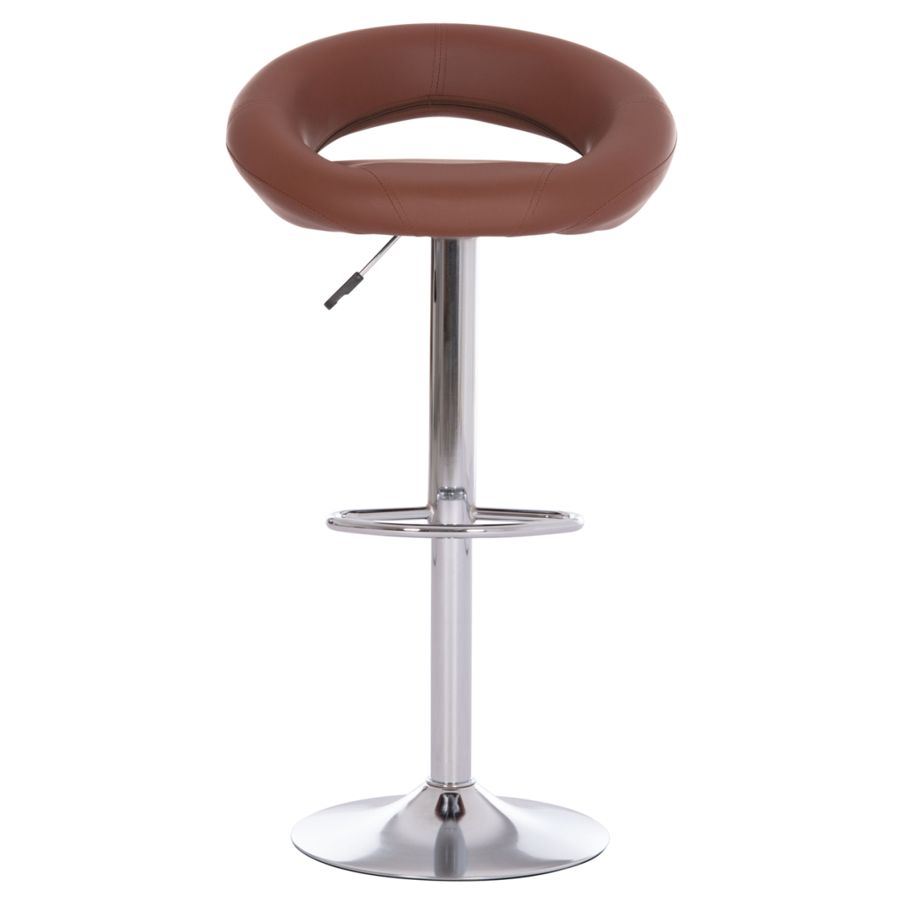 BAR STOOL SWIVEL REA HM203.23 WITH SUSPENSION-BROWN PU 54x47x96Hcm. [3]