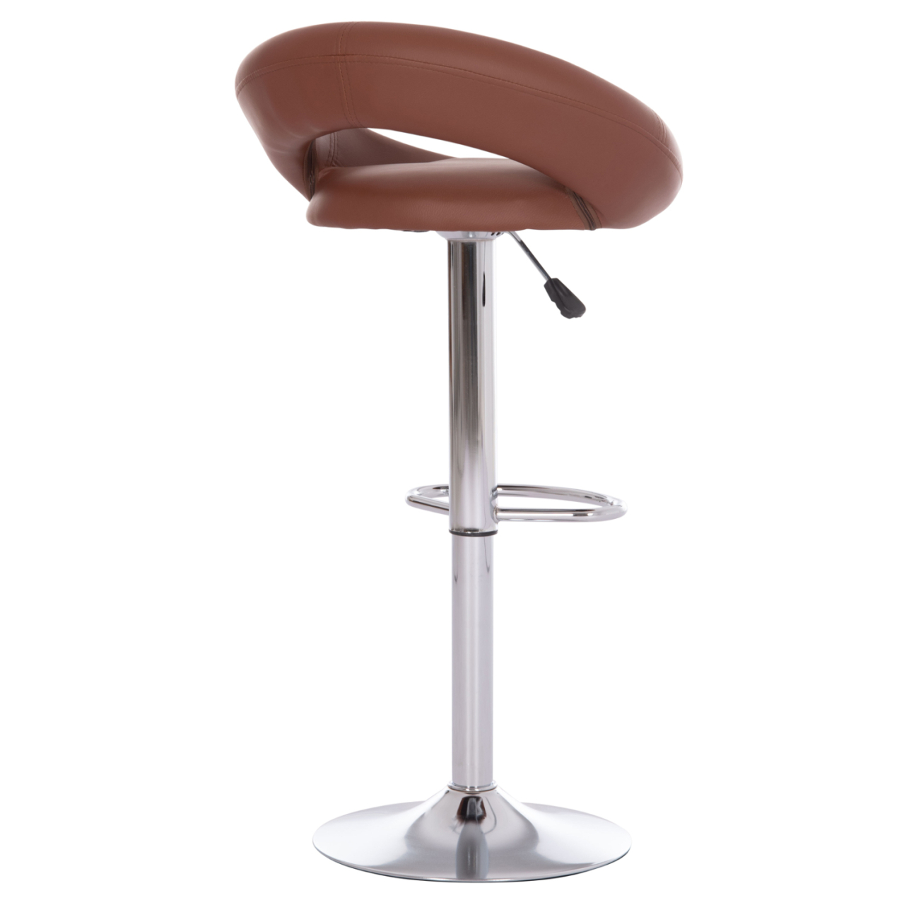 BAR STOOL SWIVEL REA HM203.23 WITH SUSPENSION-BROWN PU 54x47x96Hcm. [5]
