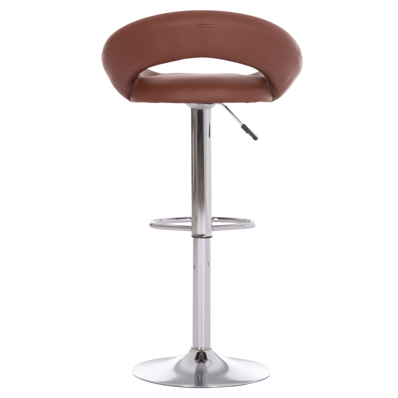 BAR STOOL SWIVEL REA HM203.23 WITH SUSPENSION-BROWN PU 54x47x96Hcm. [6]