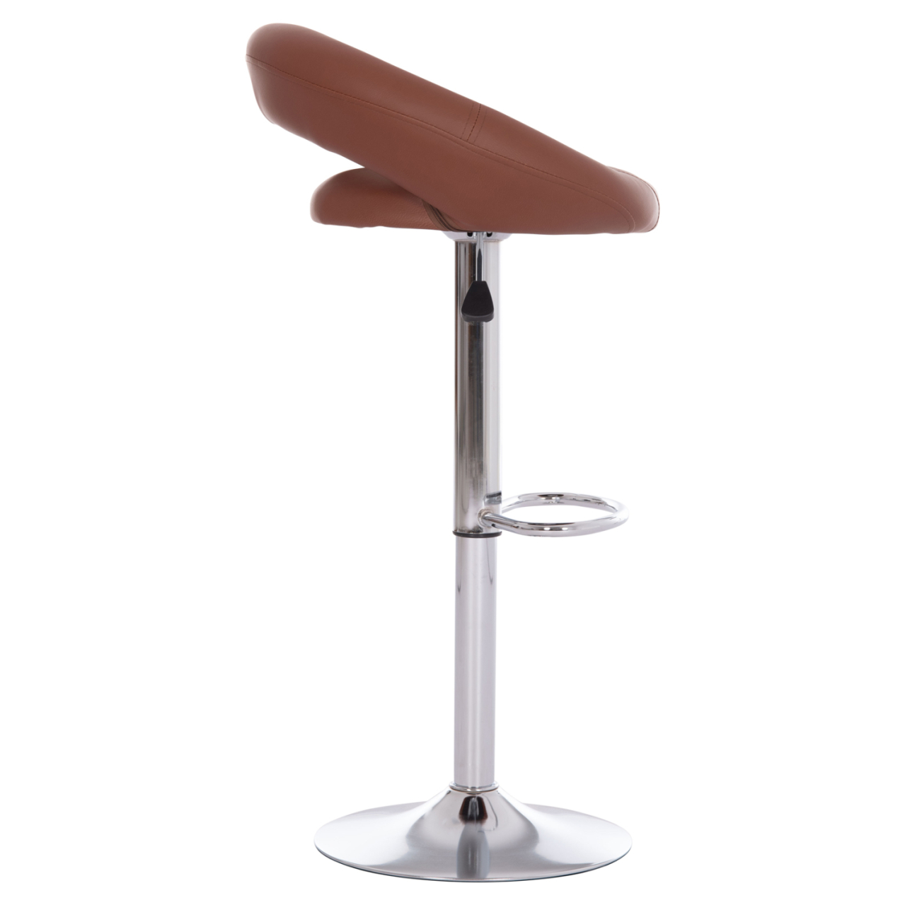 BAR STOOL SWIVEL REA HM203.23 WITH SUSPENSION-BROWN PU 54x47x96Hcm. [4]