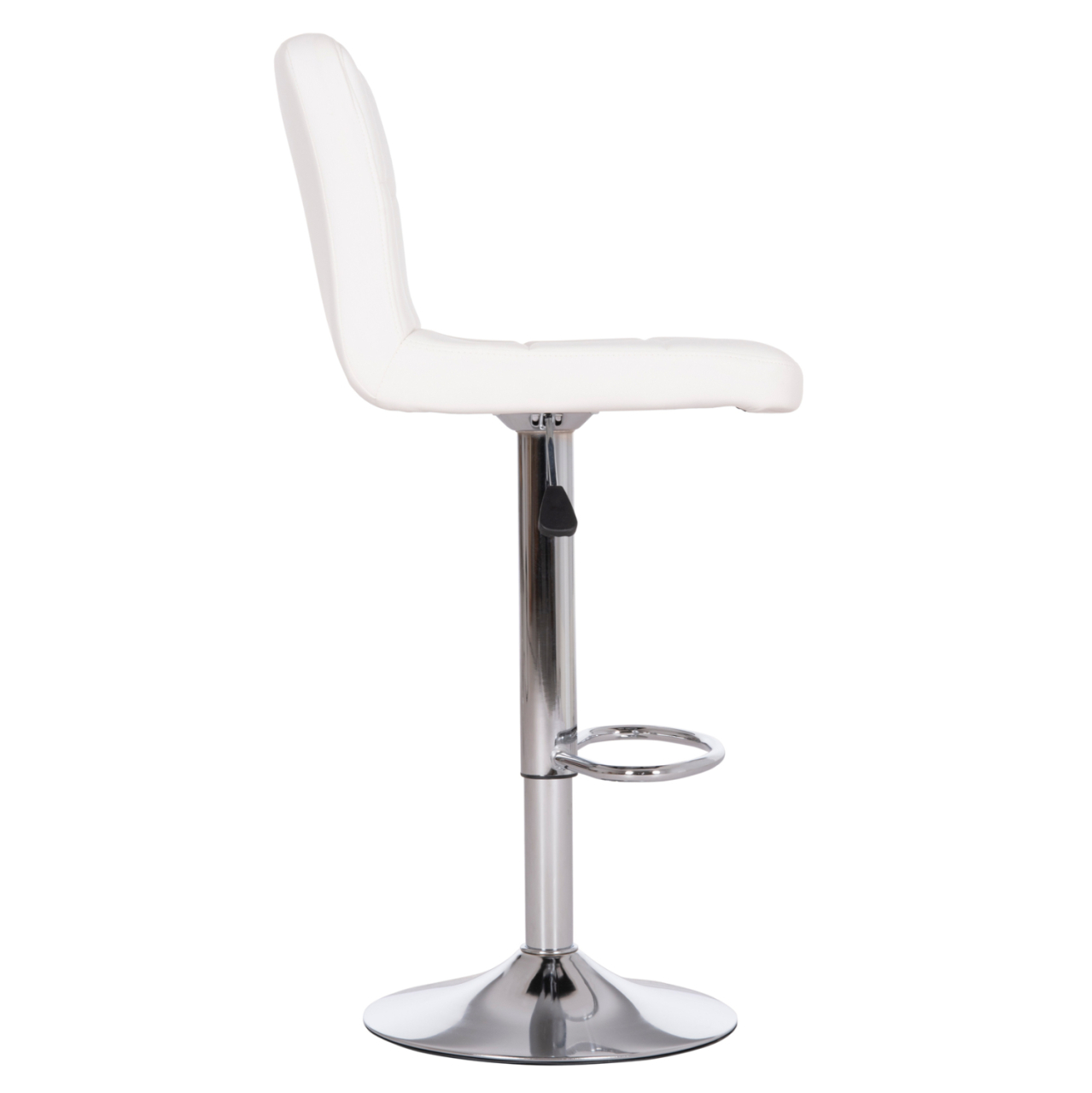 BAR STOOL SWIVELING DIANA HM202.22 WHITE PU--CHROMED METAL 44x52x109Hcm. [4]