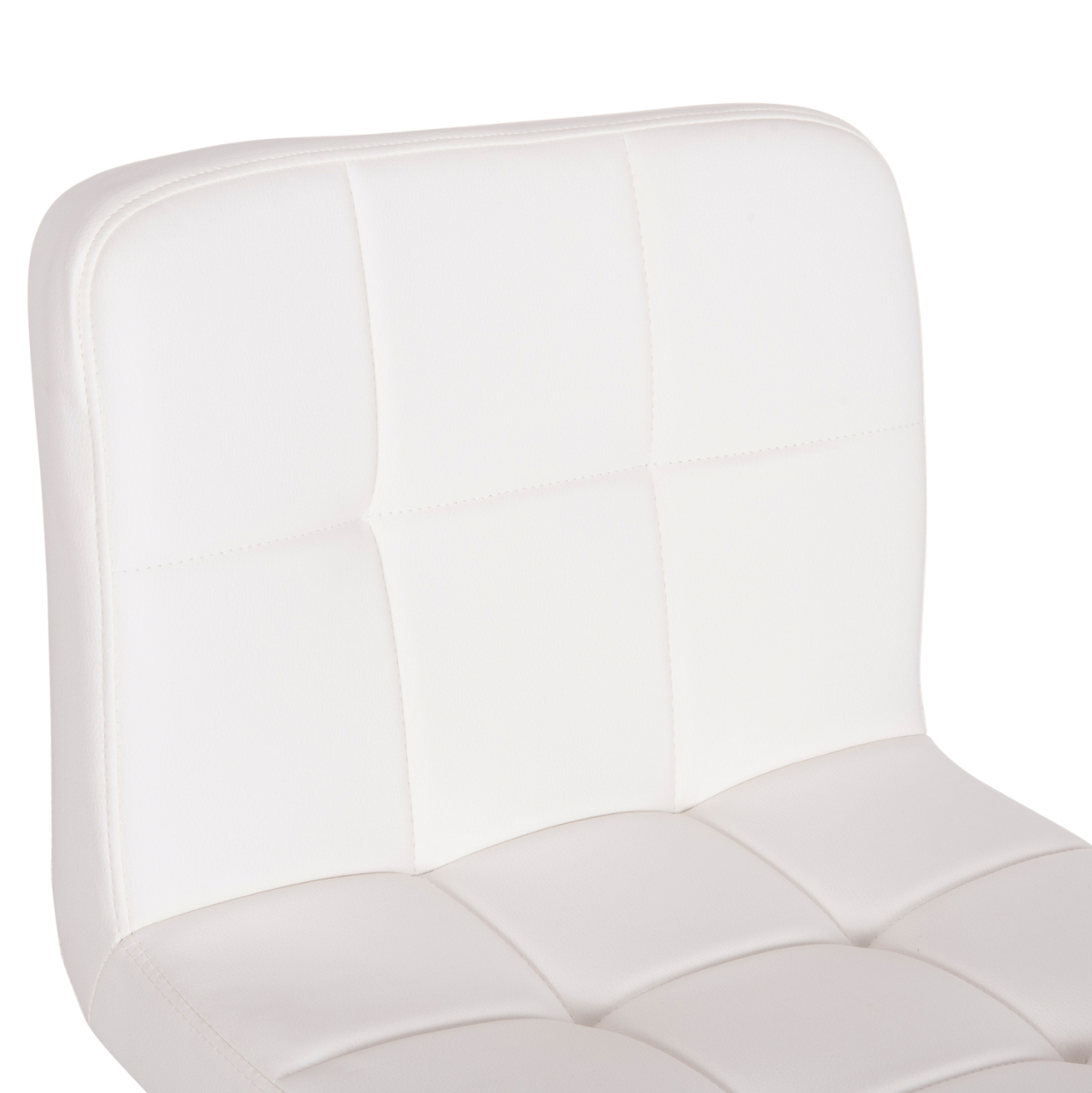 BAR STOOL SWIVELING DIANA HM202.22 WHITE PU--CHROMED METAL 44x52x109Hcm. [7]