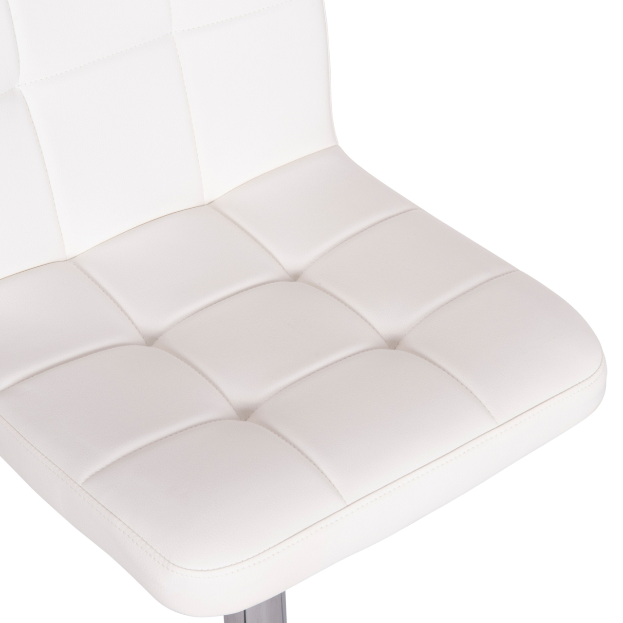 BAR STOOL SWIVELING DIANA HM202.22 WHITE PU--CHROMED METAL 44x52x109Hcm. [8]