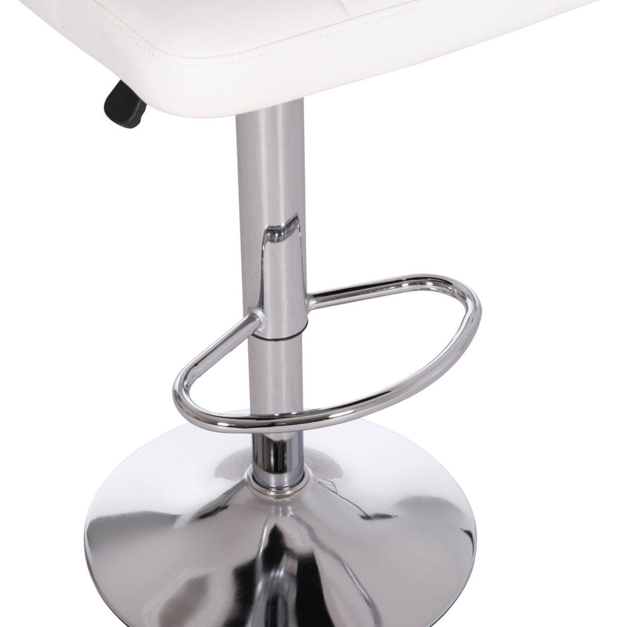 BAR STOOL SWIVELING DIANA HM202.22 WHITE PU--CHROMED METAL 44x52x109Hcm. [9]