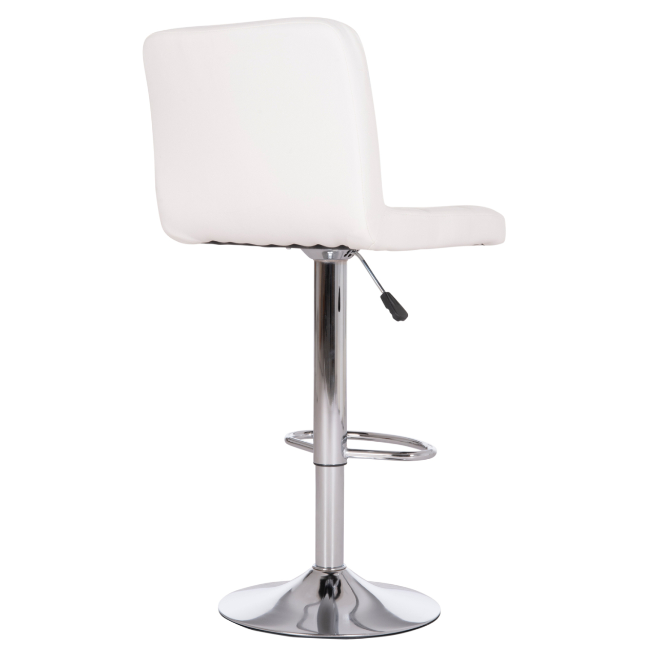 BAR STOOL SWIVELING DIANA HM202.22 WHITE PU--CHROMED METAL 44x52x109Hcm. [5]
