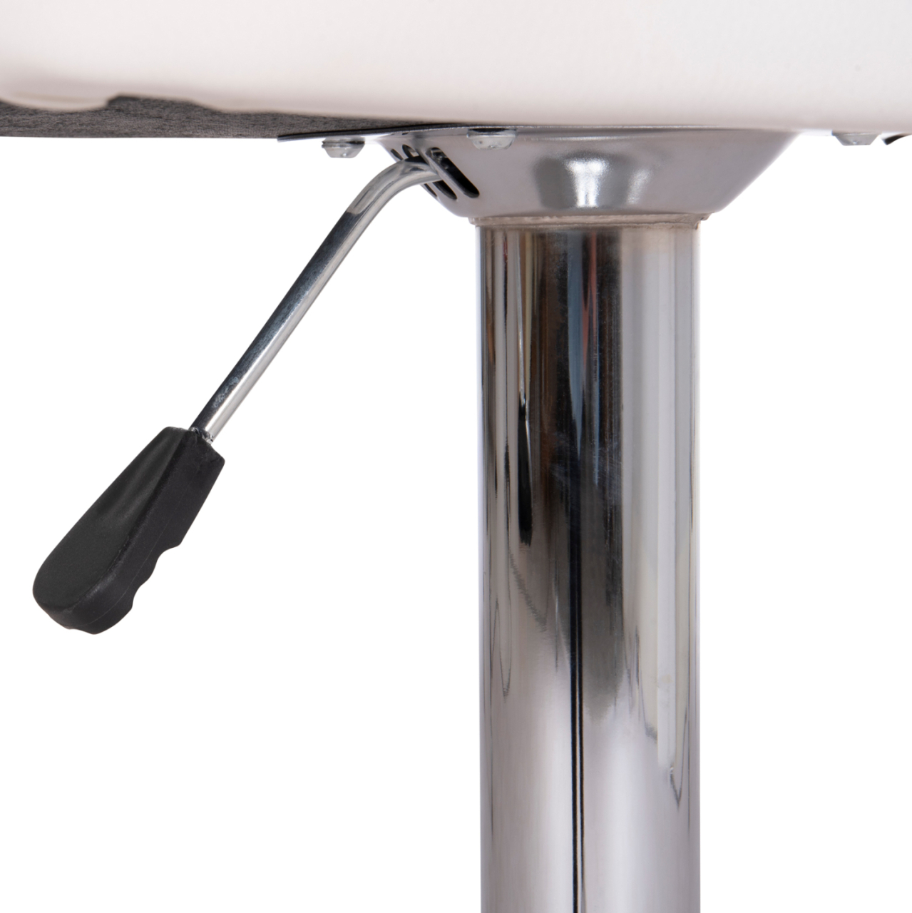 BAR STOOL SWIVELING DIANA HM202.22 WHITE PU--CHROMED METAL 44x52x109Hcm. [10]