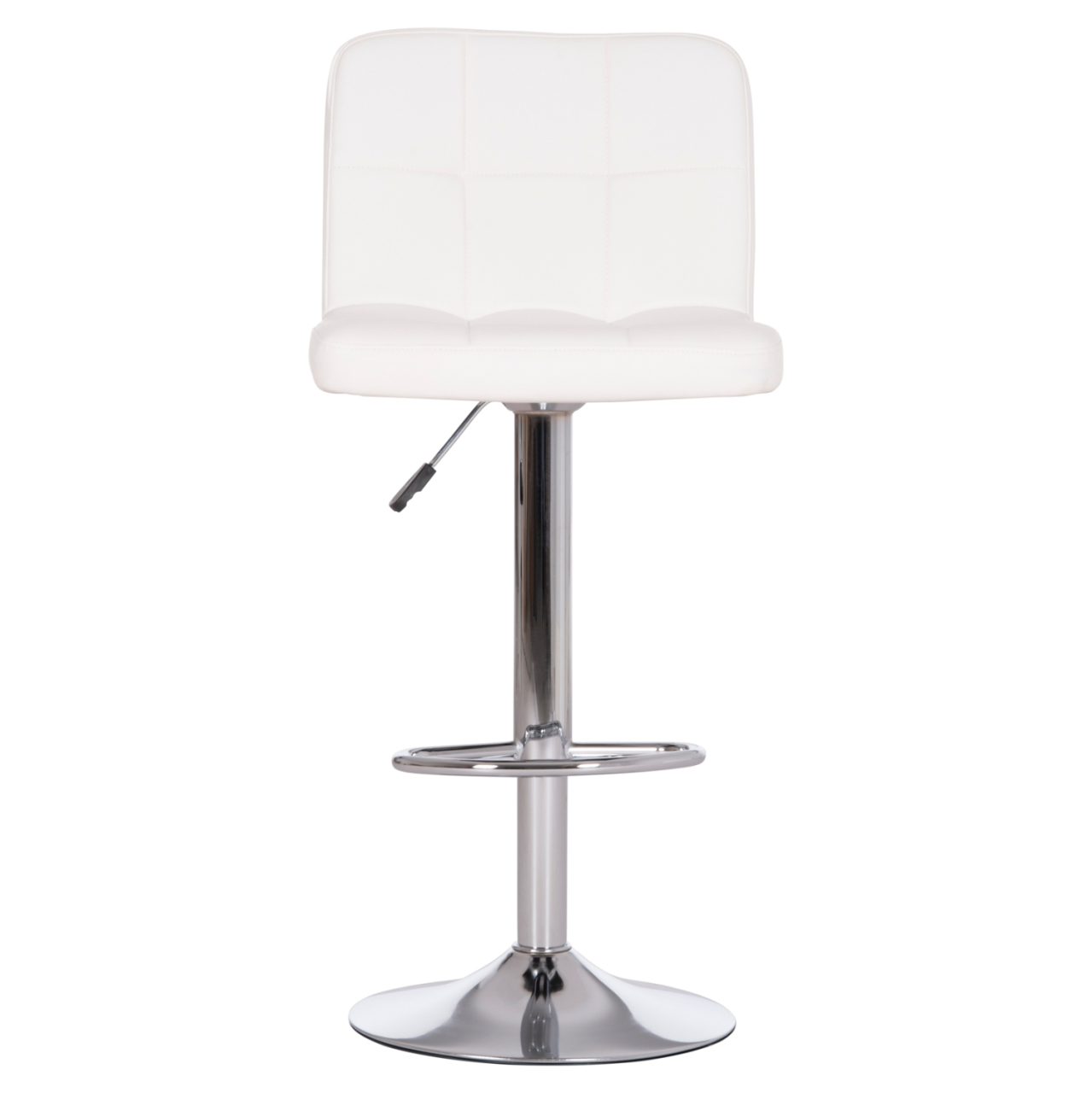 BAR STOOL SWIVELING DIANA HM202.22 WHITE PU--CHROMED METAL 44x52x109Hcm. [3]