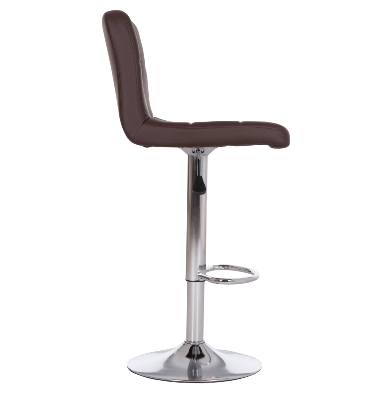 BAR STOOL SWIVELING DIANA HM202.23 BROWN PU--CHROMED METAL 44x52x109Hcm. [4]