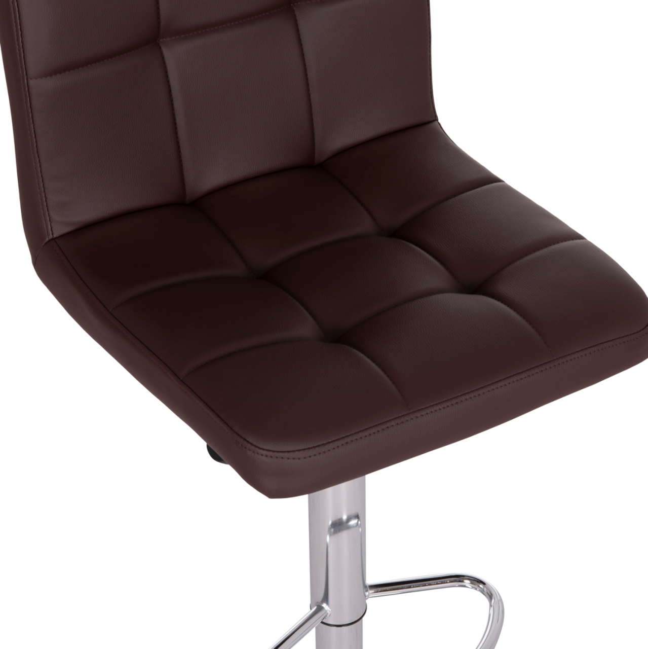 BAR STOOL SWIVELING DIANA HM202.23 BROWN PU--CHROMED METAL 44x52x109Hcm. [8]