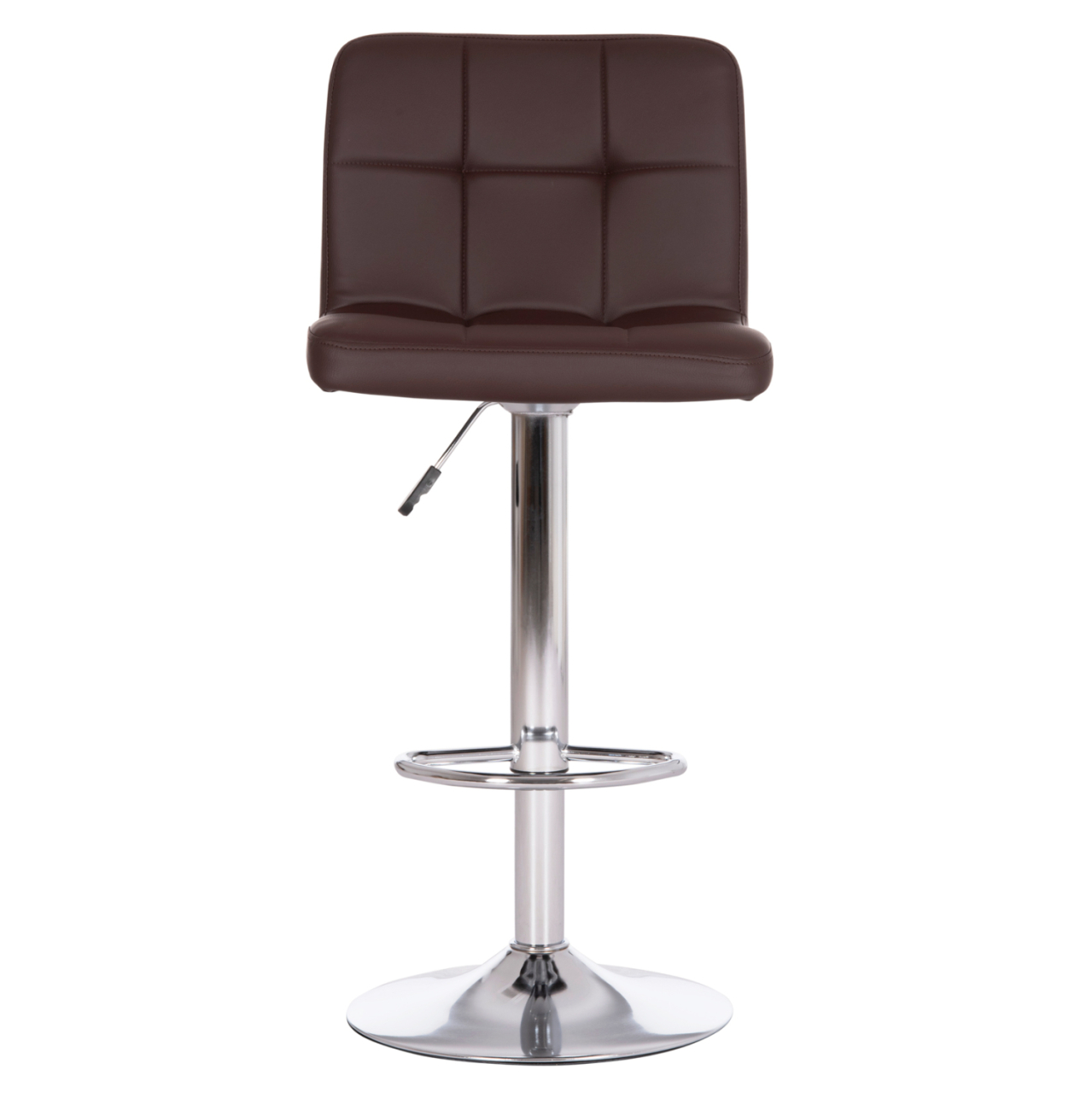 BAR STOOL SWIVELING DIANA HM202.23 BROWN PU--CHROMED METAL 44x52x109Hcm. [3]