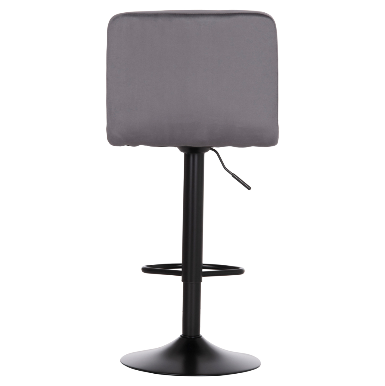 BAR STOOL SWIVELING DIANA HM202.41 GREY VELVET--BLACK MATTE METAL 44x52x109Hcm. [6]