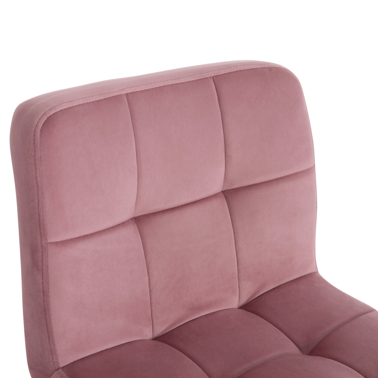 BAR STOOL SWIVELING DIANA HM202.42 DUSTY PINK VELVET--BLACK MATTE METAL 44x52x109Hcm. [7]