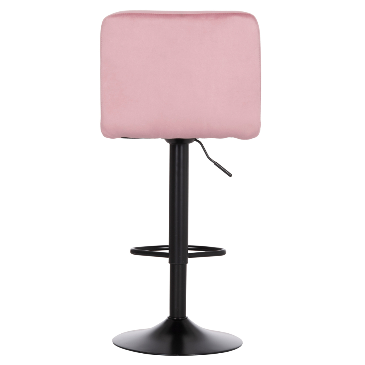 BAR STOOL SWIVELING DIANA HM202.42 DUSTY PINK VELVET--BLACK MATTE METAL 44x52x109Hcm. [6]