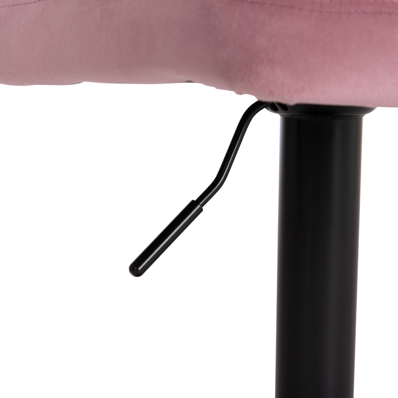 BAR STOOL SWIVELING DIANA HM202.42 DUSTY PINK VELVET--BLACK MATTE METAL 44x52x109Hcm. [9]