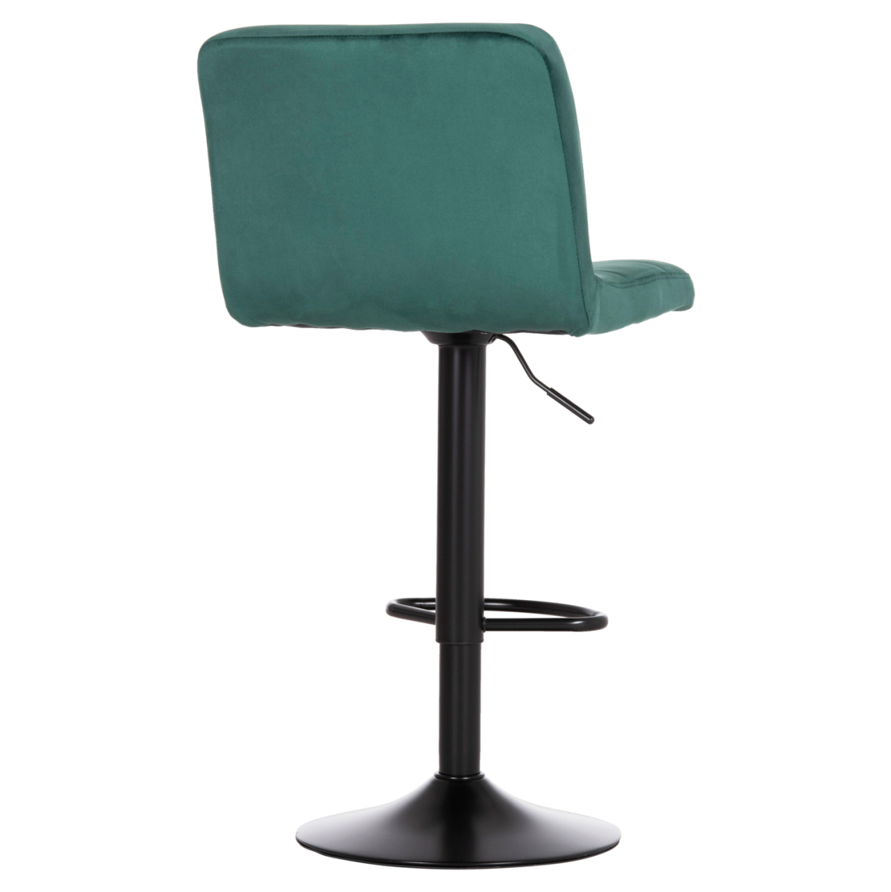 BAR STOOL SWIVELING DIANA HM202.43 CYPRESS GREEN VELVET--BLACK MATTE METAL 44x52x109Hcm. [5]