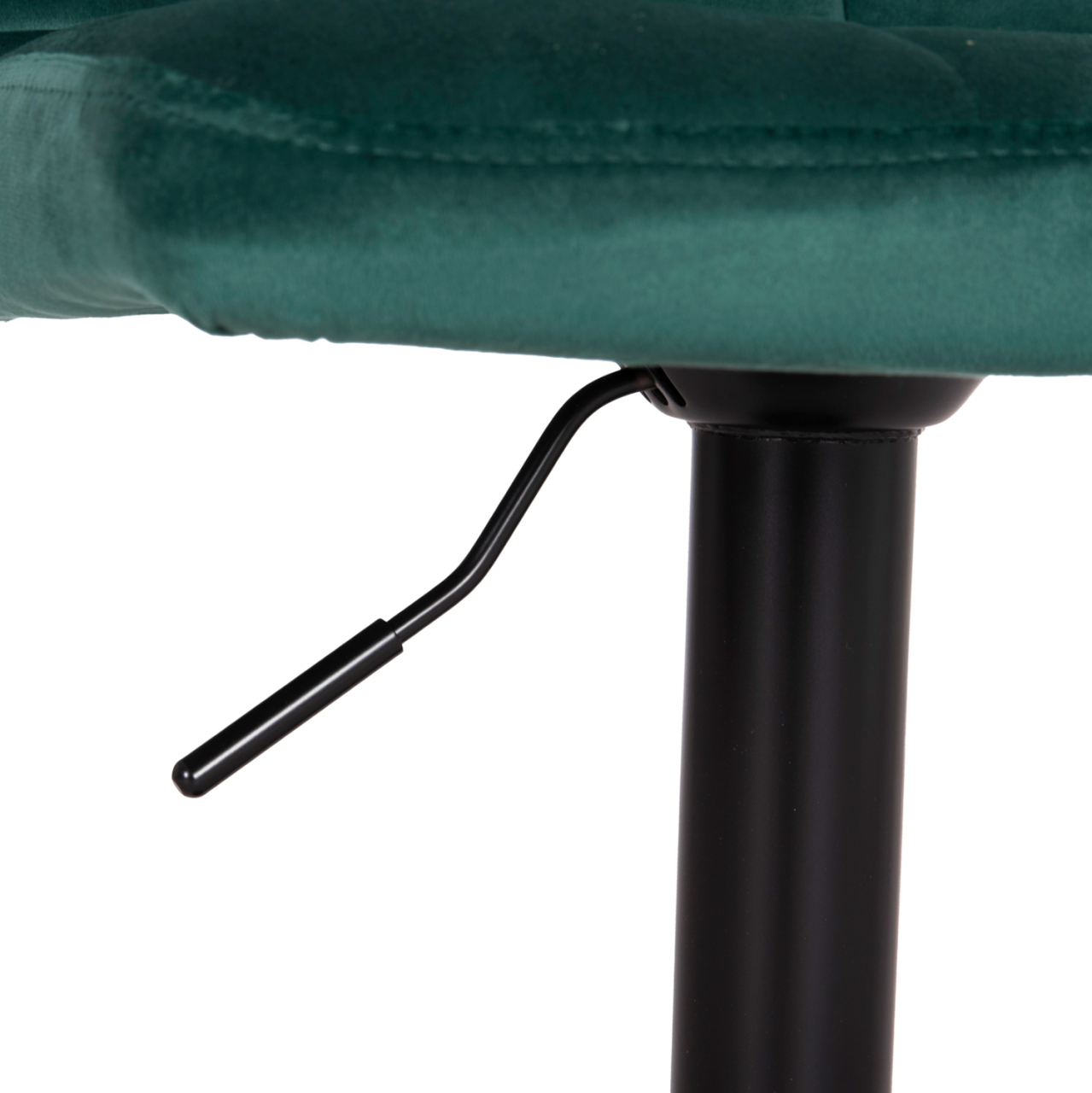 BAR STOOL SWIVELING DIANA HM202.43 CYPRESS GREEN VELVET--BLACK MATTE METAL 44x52x109Hcm. [9]