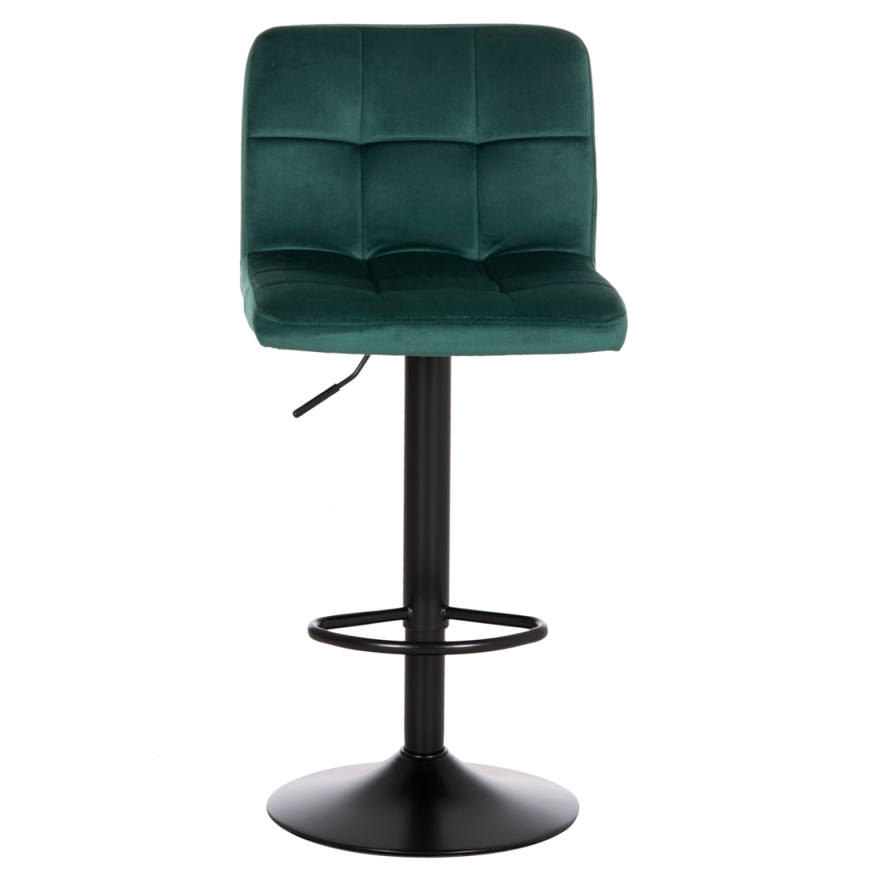 BAR STOOL SWIVELING DIANA HM202.43 CYPRESS GREEN VELVET--BLACK MATTE METAL 44x52x109Hcm. [3]