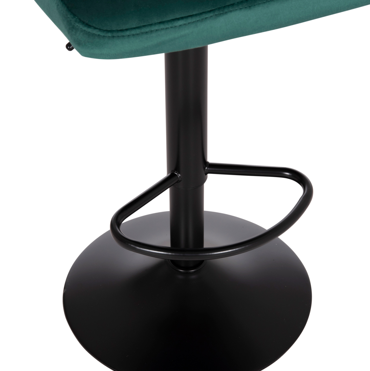 BAR STOOL SWIVELING DIANA HM202.43 CYPRESS GREEN VELVET--BLACK MATTE METAL 44x52x109Hcm. [10]