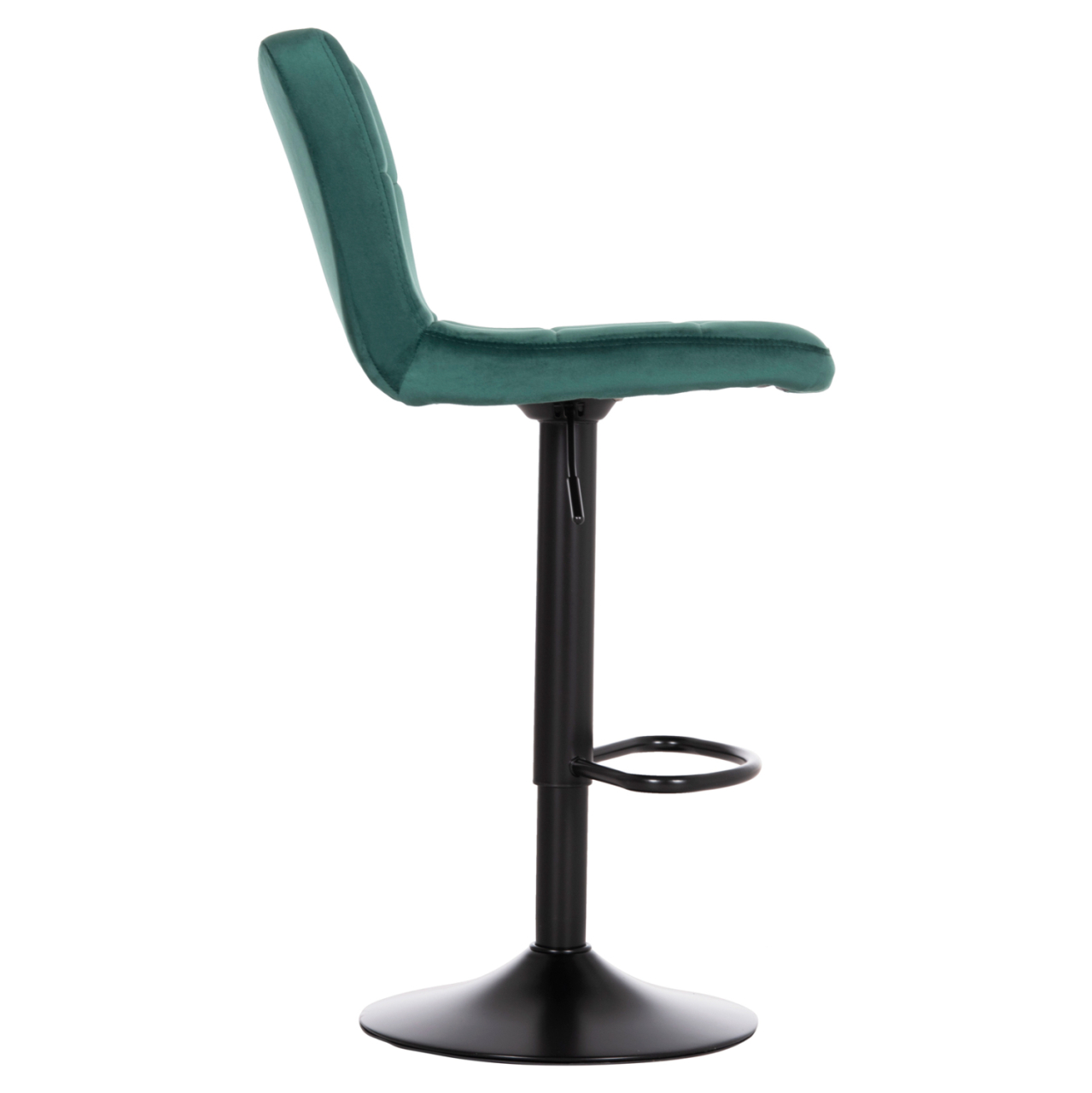 BAR STOOL SWIVELING DIANA HM202.43 CYPRESS GREEN VELVET--BLACK MATTE METAL 44x52x109Hcm. [4]
