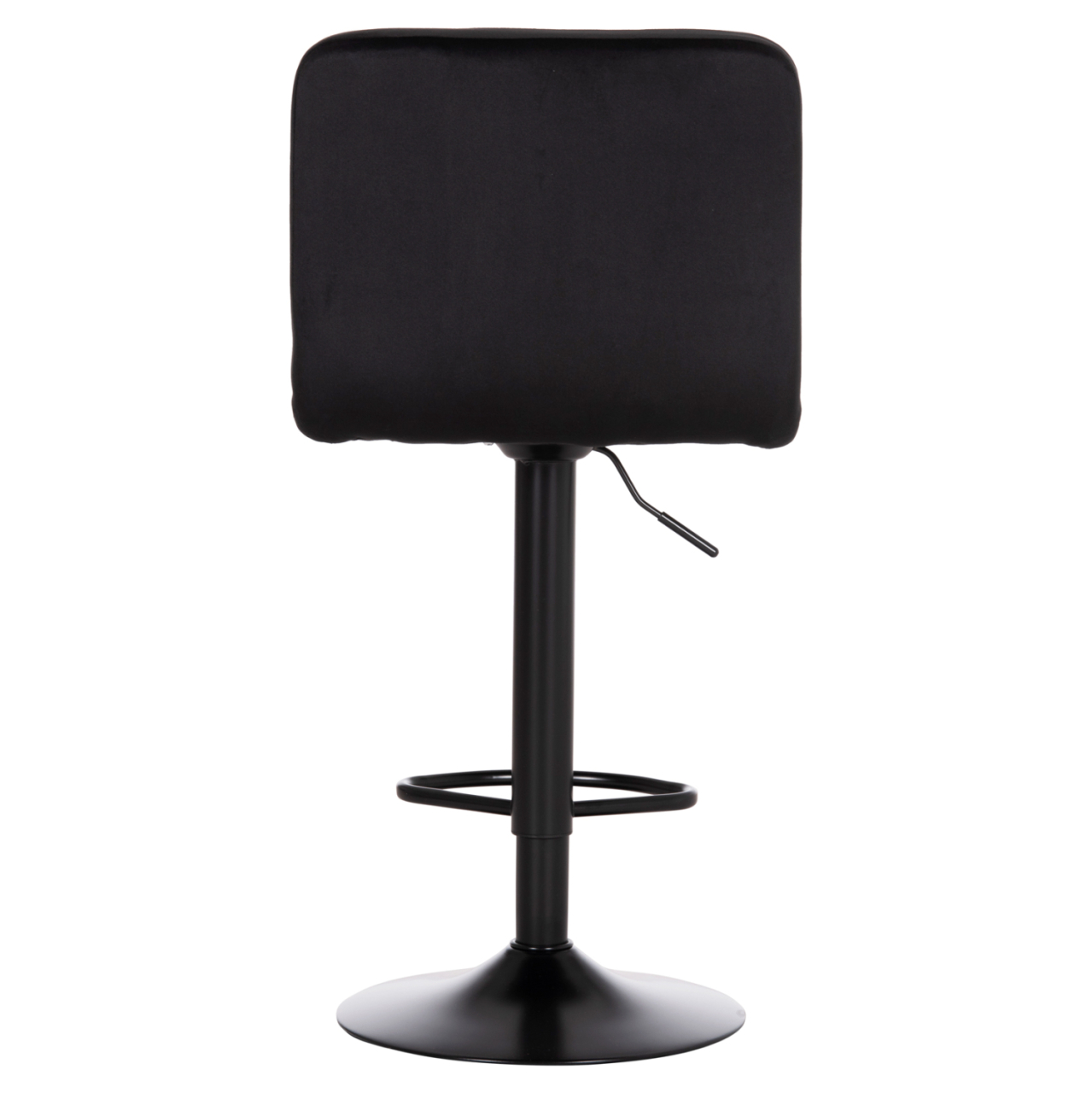 BAR STOOL SWIVELING DIANA HM202.44 BLACK VELVET--BLACK MATTE METAL 44x52x109Hcm. [6]