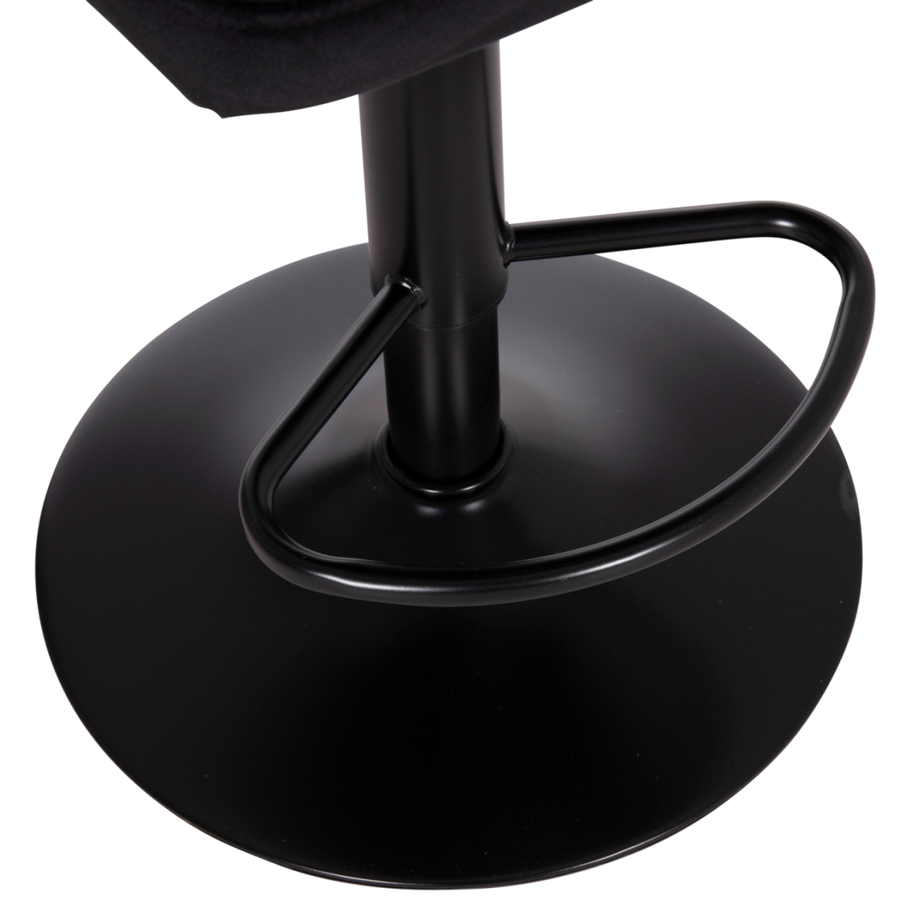 BAR STOOL SWIVELING DIANA HM202.44 BLACK VELVET--BLACK MATTE METAL 44x52x109Hcm. [10]
