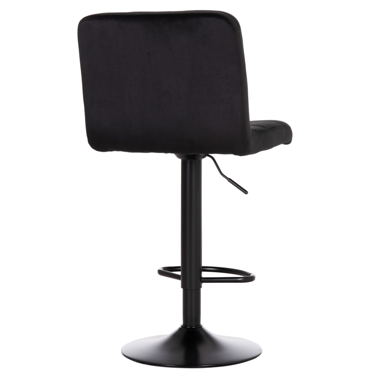 BAR STOOL SWIVELING DIANA HM202.44 BLACK VELVET--BLACK MATTE METAL 44x52x109Hcm. [5]