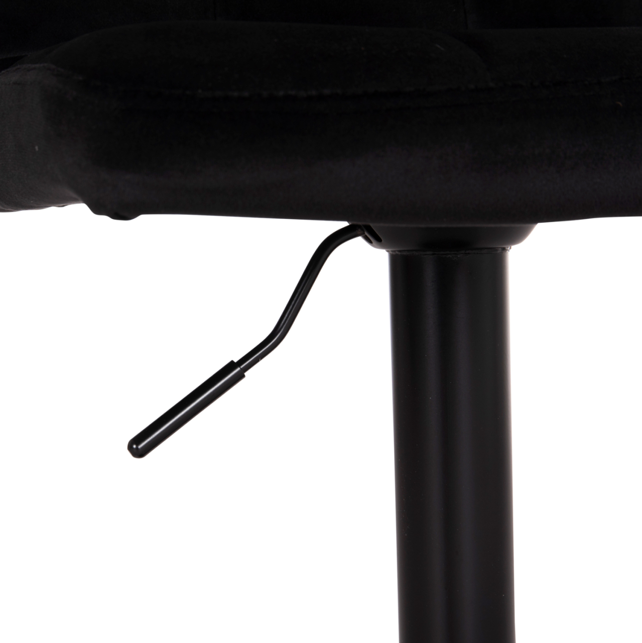 BAR STOOL SWIVELING DIANA HM202.44 BLACK VELVET--BLACK MATTE METAL 44x52x109Hcm. [9]
