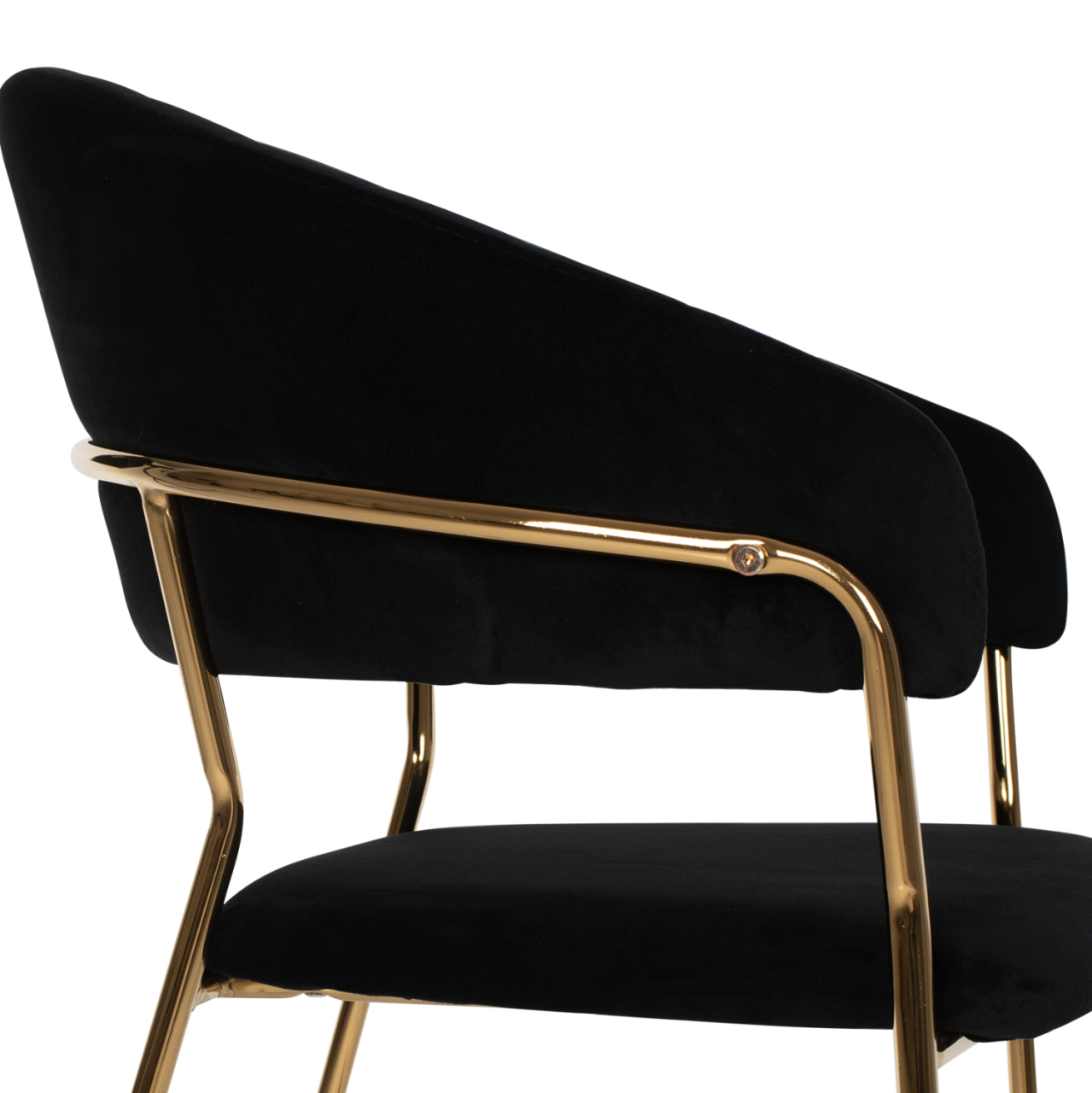 BAR STOOL THEODORE HM8734.04 BLACK VELVET GOLD METAL FRAME 60x55x100Hcm. [9]