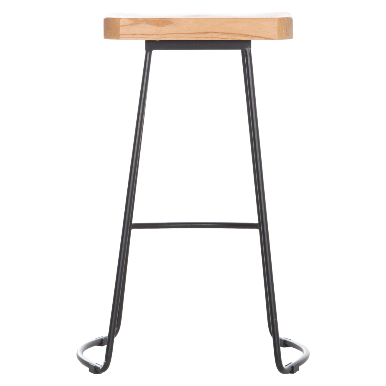 BAR-STOOL TOON WOOD-METAL IN NATURAL-BLACK 47.5Χ41.5Χ70Hcm.HM9333.01 [6]