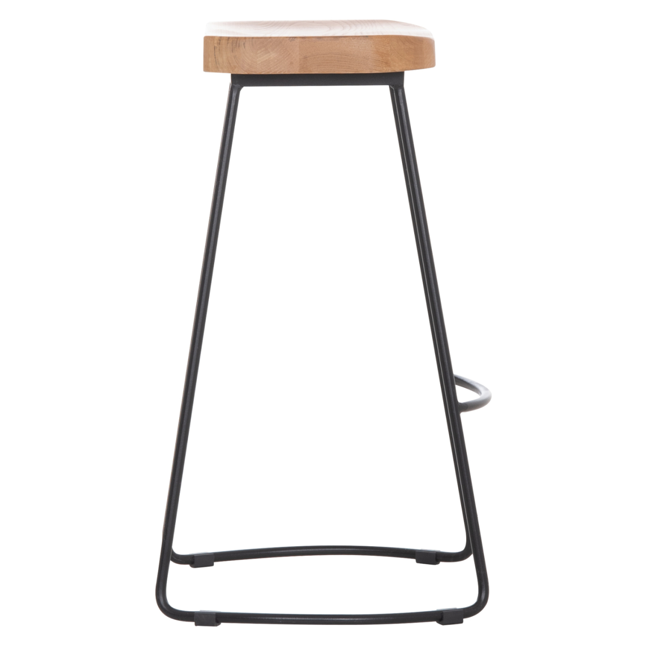 BAR-STOOL TOON WOOD-METAL IN NATURAL-BLACK 47.5Χ41.5Χ70Hcm.HM9333.01 [4]