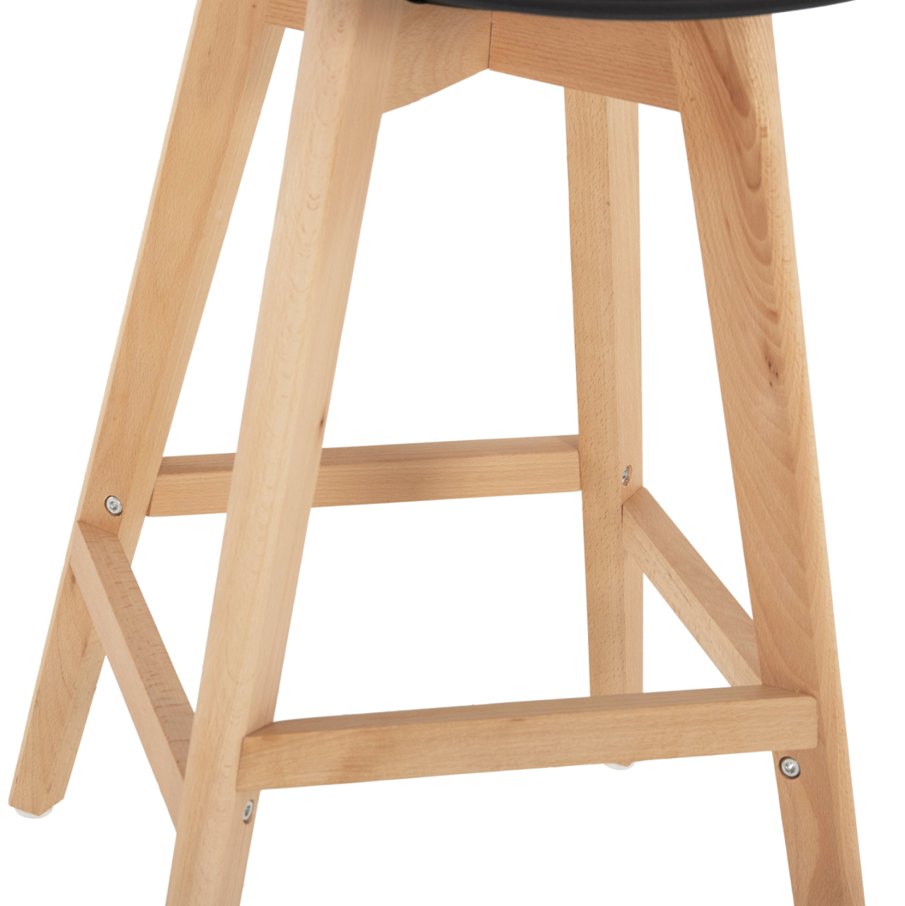 BAR STOOL VEGAS HM8000.22 MEDIUM HEIGHT BLACK POLYPROPYLENE NATURAL BEECH WOOD 47x58x100Hcm. [9]
