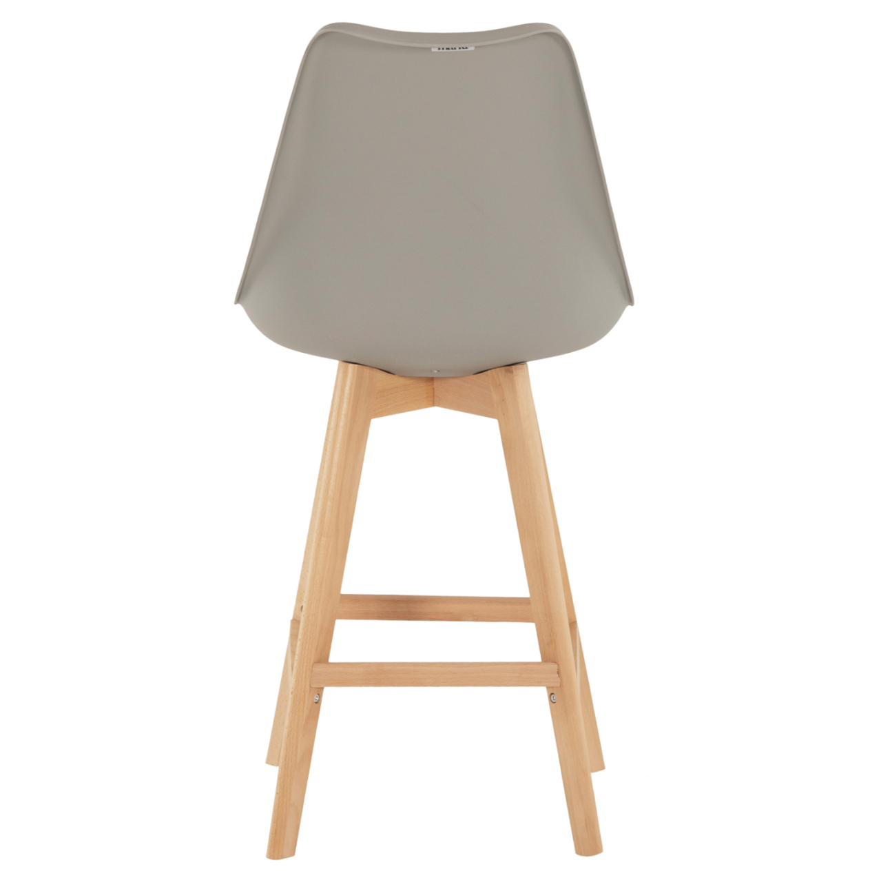 BAR STOOL VEGAS HM8000.40 MEDIUM HEIGHT GREY POLYPROPYLENE NATURAL BEECH WOOD 47x58x100Hcm. [6]