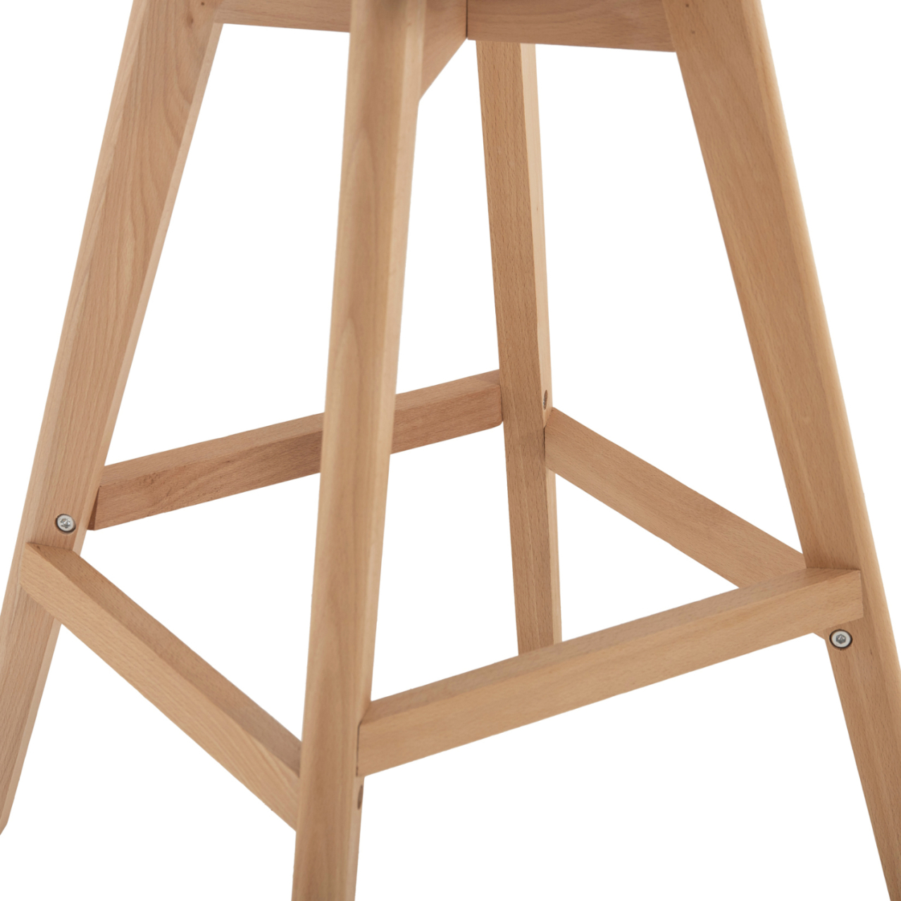 BAR STOOL VEGAS HM8000.55 MEDIUM HEIGHT CAPPUCCINO POLYPROPYLENE NATURAL BEECH WOOD 47x58x100Hcm. [9]