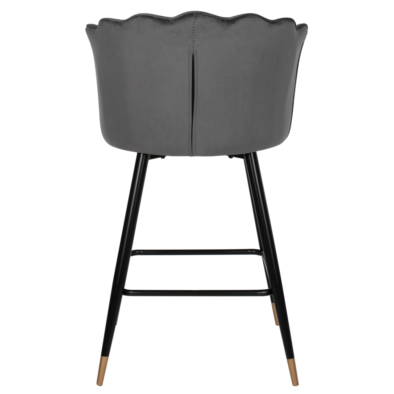 BAR STOOL VESNA HM8736.01 GREY VELVET METAL FRAME IN BLACK 50x50x90Hcm. [6]